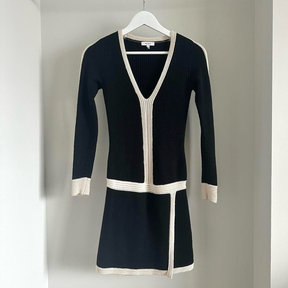 Reiss Ellie Colour Block Knitted Dress - Picture 6 of 10